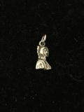 Person in Hood - maybe a Nun? Sterling Silver Charm Pendant
