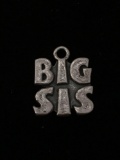 Big Sis Sister Sterling Silver Charm Pendant