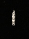 Leaning Tower of Pisa Sterling Silver Charm Pendant
