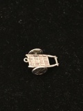 Horse Drawn Cart Sterling Silver Charm Pendant