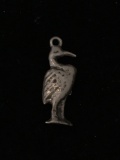 Flamingo or Pelican Sterling Silver Charm Pendant