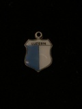Luzern Shield Sterling Silver Charm Pendant
