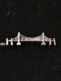 Suspension Bridge Sterling Silver Charm Pendant