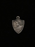 Guy Skiing Sterling Silver Charm Pendant
