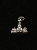 United States Capitol Building Sterling Silver Charm Pendant