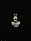 Bust of President George Washington Sterling Silver Charm Pendant