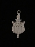 Olympic Shield and Flame Sterling Silver Charm Pendant