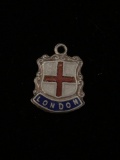 London Shield Sterling Silver Charm Pendant