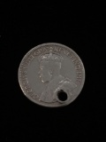 1919 Canada Dime Made Into a Charm Sterling Silver Charm Pendant
