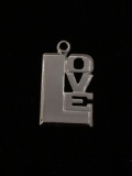 The Word Love Big L Sterling Silver Charm Pendant