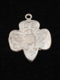 United States Eagle with GS Over Its Head Sterling Silver Charm Pendant