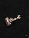 Tower in New York Sterling Silver Charm Pendant