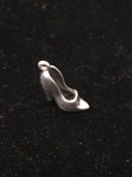 Womens High Heeled Shoe Sterling Silver Charm Pendant