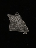 Missouri State Map Sterling Silver Charm Pendant