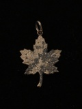 Maple Leaf Sterling Silver Charm Pendant