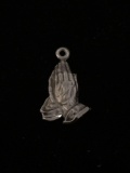 Pair of Praying Hands Sterling Silver Charm Pendant