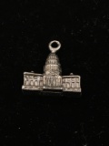 United States Capitol Building Sterling Silver Charm Pendant