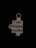 I Am Scrappy Happy Sterling Silver Charm Pendant