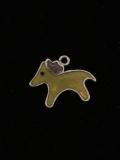Running Horse Sterling Silver Charm Pendant