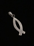 Christian Fish Sterling Silver Charm Pendant