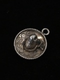 Mexican Hat Sombrero Sterling Silver Charm Pendant