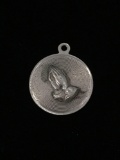 Praying Hands Sterling Silver Charm Pendant