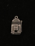 Slot Machine Sterling Silver Charm Pendant