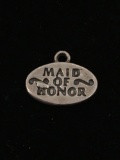 Maid of Honor Sterling Silver Charm Pendant