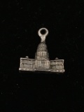 United States Capitol Building Sterling Silver Charm Pendant