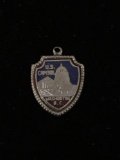 United States Capitol Sterling Silver Charm Pendant