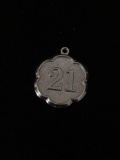 #21 Sterling Silver Charm Pendant
