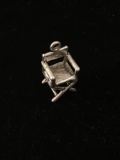 Directors Chair Sterling Silver Charm Pendant