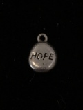 Hope Stone Sterling Silver Charm Pendant