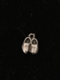 Pair of Clogs Sterling Silver Charm Pendant
