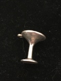 Martini Glass Sterling Silver Charm Pendant