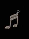Music Notes Sterling Silver Charm Pendant