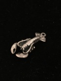 Lobster Sterling Silver Charm Pendant