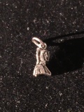 Person in Hood Sterling Silver Charm Pendant