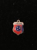 Tennessee Shield Sterling Silver Charm Pendant