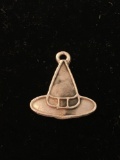 Witches Hat Sterling Silver Charm Pendant