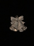 Pair of Bells Sterling Silver Charm Pendant