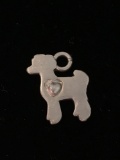 Sheep with Heart Sterling Silver Charm Pendant