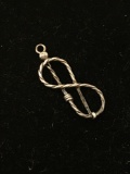 Rope Sterling Silver Charm Pendant