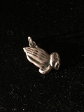 Pair of Praying Hands Sterling Silver Charm Pendant
