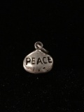 Peace Stone Sterling Silver Charm Pendant