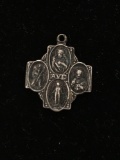 Ave Multiple Saints Christian Sterling Silver Charm Pendant