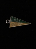 East High School Pennant Flag Sterling Silver Charm Pendant