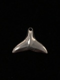 Whale Tail Sterling Silver Charm Pendant