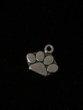 Dog Paw Sterling Silver Charm Pendant