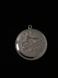 President with Gavel Sterling Silver Charm Pendant